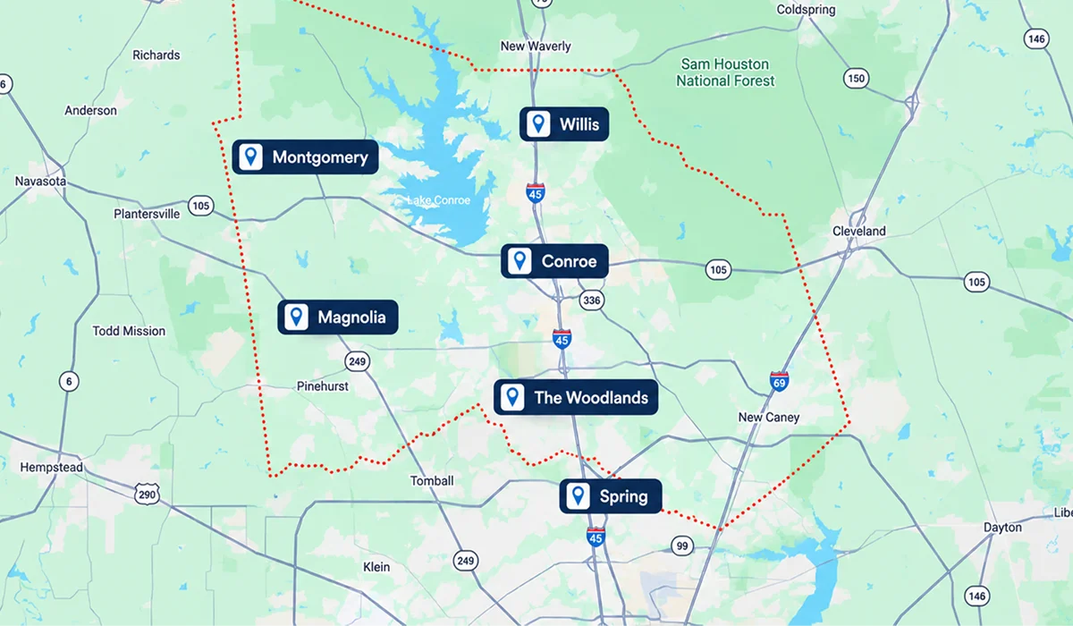 Our Service Areas Across Greater Houston 03